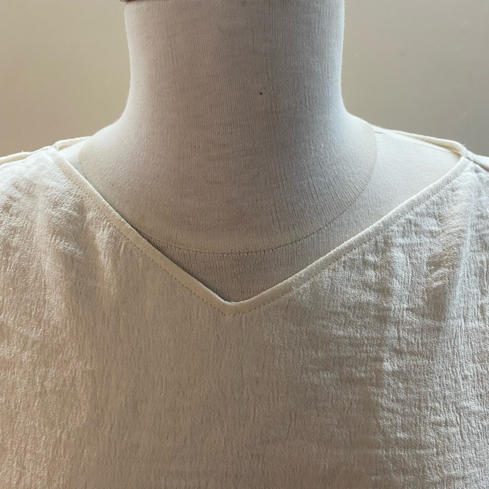 Maje Cream V-Neck Blouse